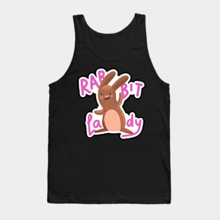 Rabbit Lady with cute bunny standing Tank Top